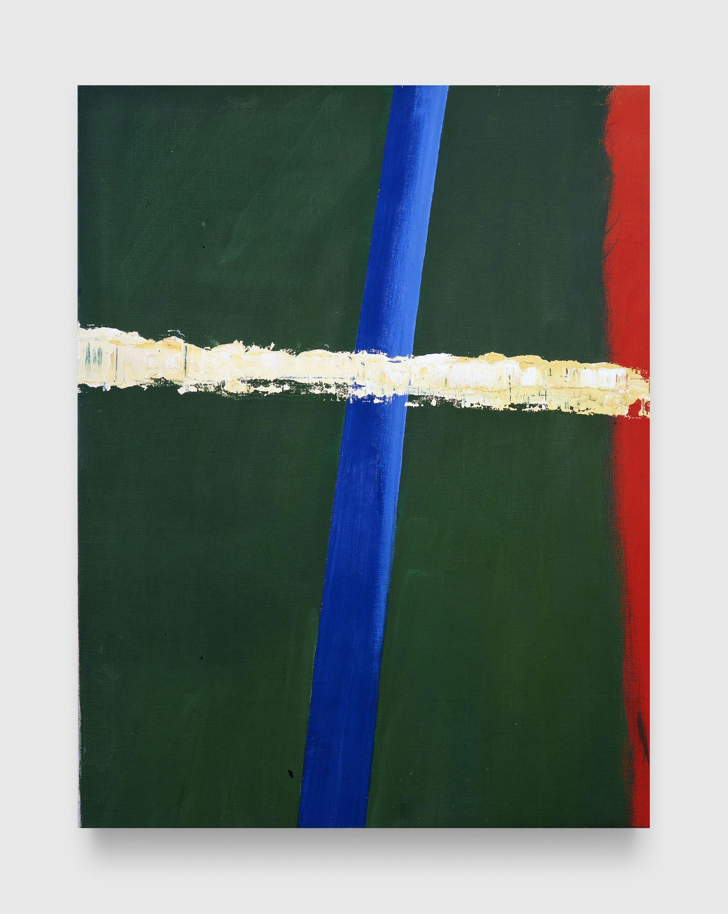 A painting by Raoul De Keyser, titled Steek 1, dated 1987 and 2005.